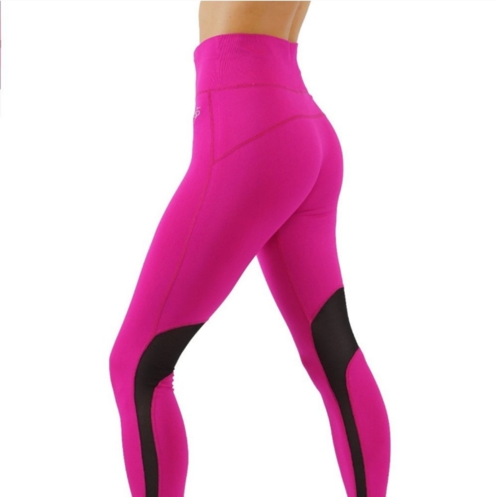 Yoga Pants Dry-Fit Workout Leggings Mesh Cutouts